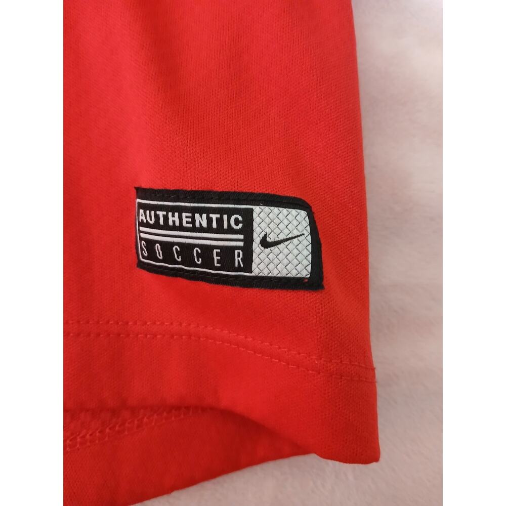Nike Dri-FIT 1/4 Zip Soccer Jersey Red Mock Neck Long Sleeve women's M - Picture 2 of 5